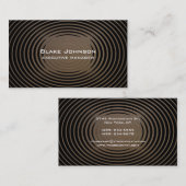 Moderne Elegante Waves Muster braun Visitenkarte (Vorne/Hinten)