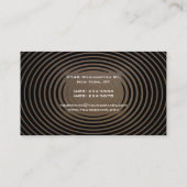 Moderne Elegante Waves Muster braun Visitenkarte (Rückseite)