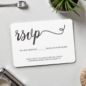 Moderne, elegante Website für Hochzeiten RSVP Karte