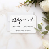 Moderne, elegante Website für Hochzeiten RSVP Karte