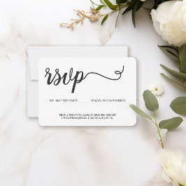 Moderne, elegante Website für Hochzeiten RSVP Karte