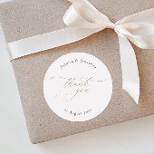Moderne Elegante Wedding Danke Sticker
