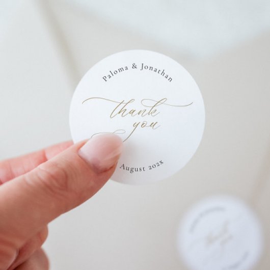 Moderne Elegante Wedding Danke Sticker