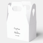 Moderne Elegante Wedding Favor Box Geschenkschachtel (Geöffnet)