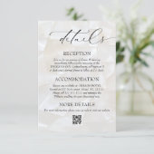 Moderne Elegante Wedding QR Code Details Begleitkarte (Stehend Vorderseite)
