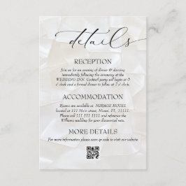 Moderne Elegante Wedding QR Code Details Begleitkarte