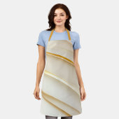 Moderne elegante weiche Creme einfach Schürze (Getragen)