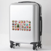 Moderne elegante Weihnachten Aufkleber (Koffer)