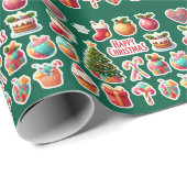Moderne elegante Weihnachten Geschenkpapier (Rolleneckpunkt)