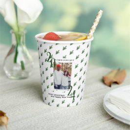 Moderne Elegante Weihnachts-Foto-Papiertasse Pappbecher