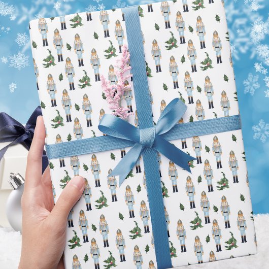 Moderne elegante Weihnachts-Nussknacker-Muster Geschenkpapier