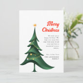 Moderne Elegante Weihnachtsbaum Frohe Weihnachten (Stehend Vorderseite)