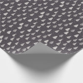 Moderne elegante Weihnachtsbäume Snow Blue-Geschen Geschenkpapier (Ecke)