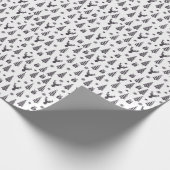 Moderne elegante Weihnachtselemente Geschenkpapier (Ecke)