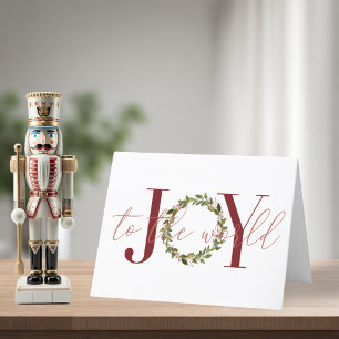 Moderne Elegante Weihnachtsfreuden für den Weltkri Feiertagskarte