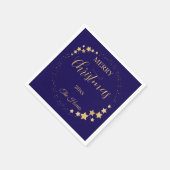 Moderne, elegante Weihnachtsgoldsterne Serviette (Ecke)