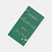 Moderne, elegante Weihnachtsgoldsterne Serviette (Ecke)