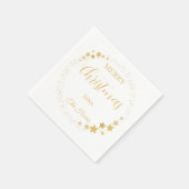 Moderne, elegante Weihnachtsgoldsterne Serviette (Ecke)