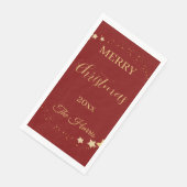 Moderne, elegante Weihnachtsgoldsterne Serviette (Ecke)