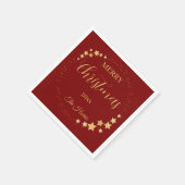 Moderne, elegante Weihnachtsgoldsterne Serviette (Ecke)