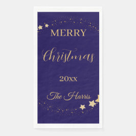 Moderne, elegante Weihnachtsgoldsterne Serviette