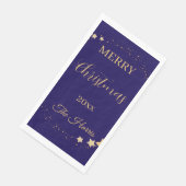 Moderne, elegante Weihnachtsgoldsterne Serviette (Ecke)