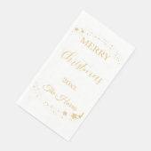 Moderne, elegante Weihnachtsgoldsterne Serviette (Ecke)