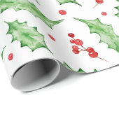 Moderne Elegante Weihnachtsgrün Geschenkpapier (Rolleneckpunkt)
