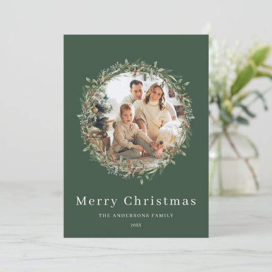 Moderne, elegante Weihnachtskreidekarte Feiertagskarte (Stehend Vorderseite)