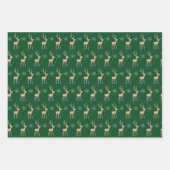 Moderne, elegante Weihnachtsschreie grün Geschenkpapier Set (Vorderseite 3)