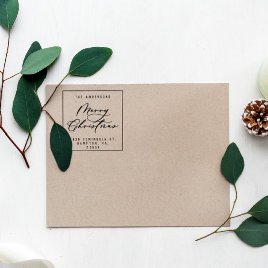 Moderne, elegante Weihnachtsschrift Gummistempel