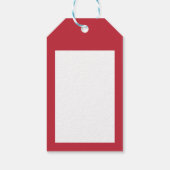 Moderne elegante Weihnachtsschrift rot Geschenkanhänger (Rückseite)