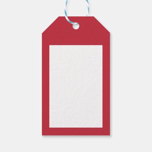 Moderne elegante Weihnachtsschrift rot Geschenkanhänger (Rückseite)