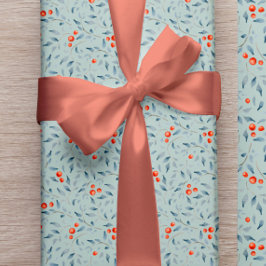 Moderne, elegante Weihnachtsverpackung in Orange Satinband