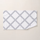 Moderne elegante Weiß-u. Marine-Diamanten Badhandtuch Set (Handtuch)