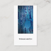 Moderne elegante, weiße, blaue Stromkreisreparatur Visitenkarte (Vorderseite)