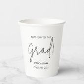 Moderne, elegante Weiße Herzlichen Glückwunsch Abs Pappbecher (Vorderseite)