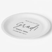 Moderne, elegante Weiße Herzlichen Glückwunsch Abs Pappteller (Schrägansicht)