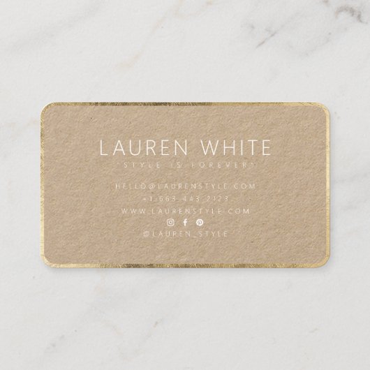 Moderne elegante, weiße minimalistische, goldene K Visitenkarte (Rückseite)