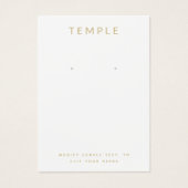 Moderne elegante weiße Ohrhörerkarte (Vorderseite)