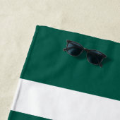 Moderne elegante, weiße Streifen - Muster Name Strandtuch (Beispiel)