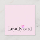 Moderne Elegante Weißrosa Herzlichkeit Treuekarte (Vorderseite)