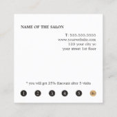 Moderne Elegante Weißrosa Herzlichkeit Treuekarte (Rückseite)