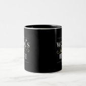 Moderne Elegante Welten Beste Mama Schwarz und Gol Zweifarbige Tasse (Mittel)