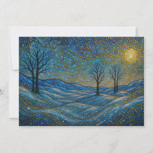 Moderne elegante Whimsical Einzigartige Boho Holid Feiertagskarte