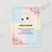 Moderne elegante White Bunny Baby Dusche Begleitkarte (Vorderseite)