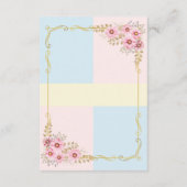 Moderne elegante White Bunny Baby Dusche Begleitkarte (Rückseite)