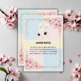 Moderne elegante White Bunny Baby Dusche Begleitkarte