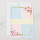 Moderne elegante White Bunny Baby Dusche Einladung (Rückseite)