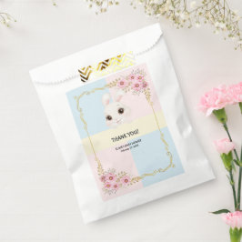 Moderne elegante White Bunny Baby Dusche Geschenktütchen